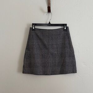 Classic Gray Plaid Women's Skirt